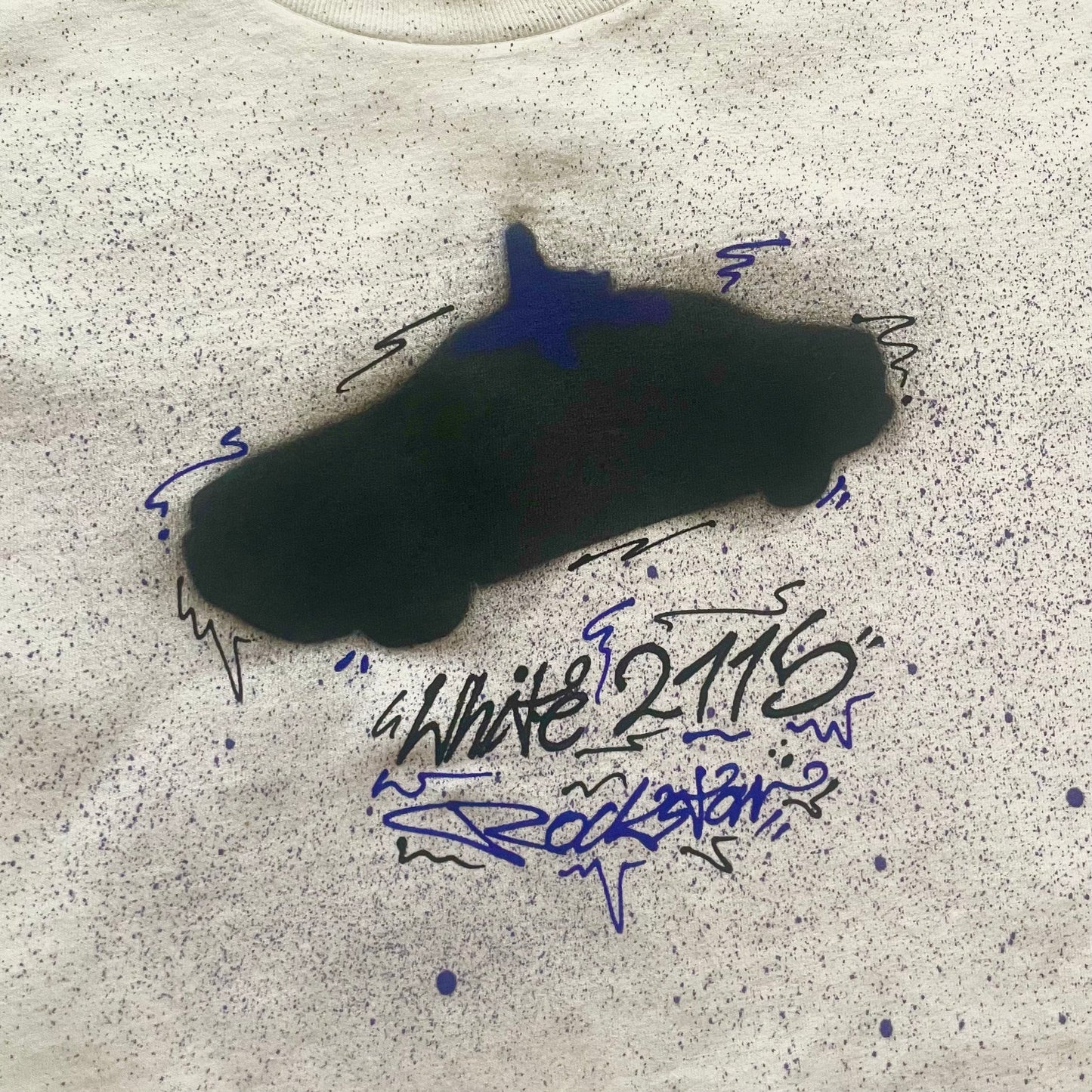 WHITE 2115 ROCKSTAR CUSTOM TEE