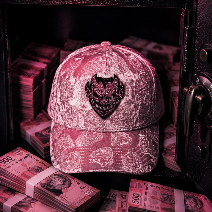 Lucifer v2 Pink Velvet Snapback