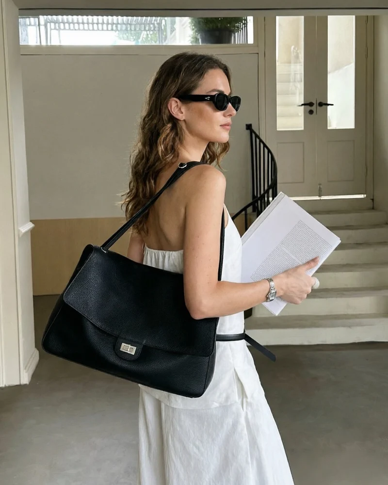 Slouchy Leather Shoulder Bag