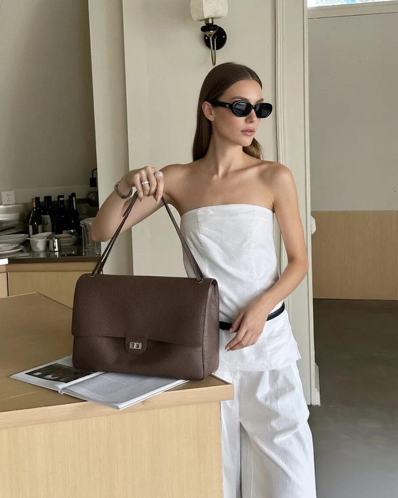 Slouchy Leather Shoulder Bag
