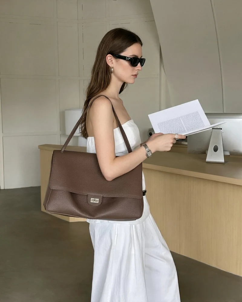 Slouchy Leather Shoulder Bag