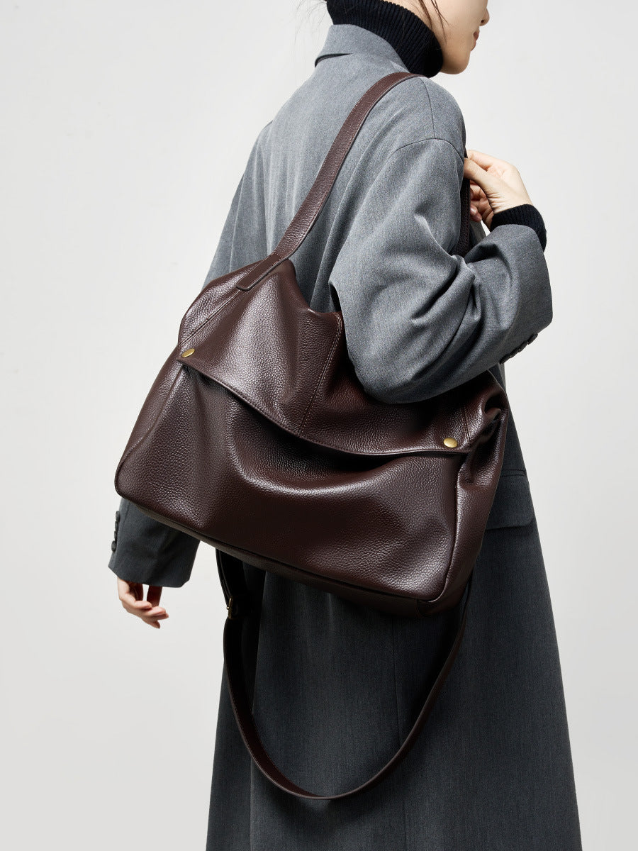 Retro Leather Minimalist Tote