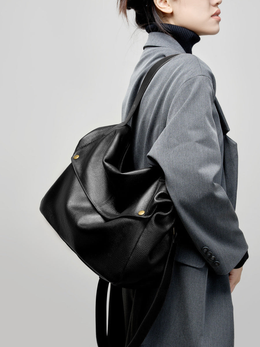 Retro Leather Minimalist Tote