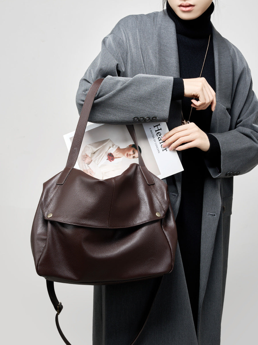 Retro Leather Minimalist Tote