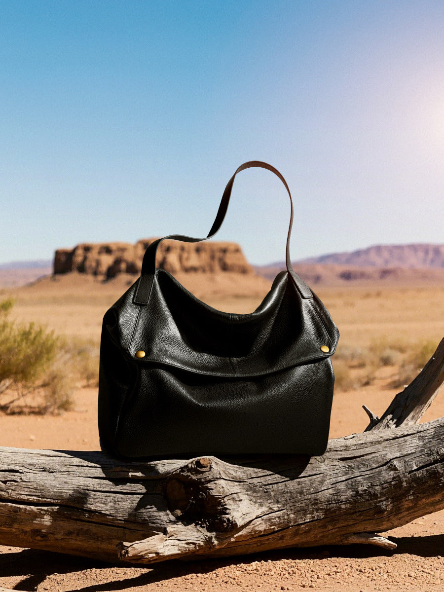 Retro Leather Minimalist Tote