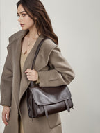 Leather Flap Messenger Bag