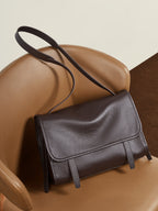 Leather Flap Messenger Bag