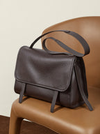 Leather Flap Messenger Bag