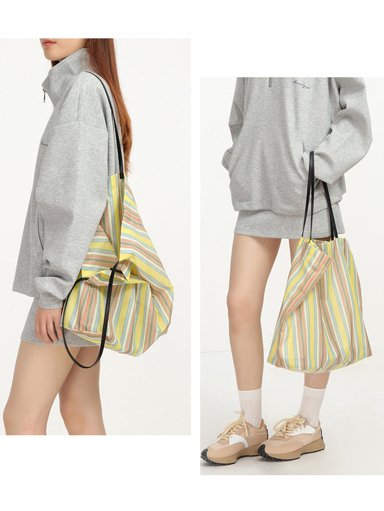 Minimalist Striped Underarm Bag