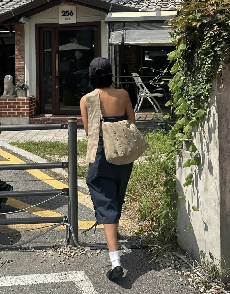 Large Studded Shoulder Bag