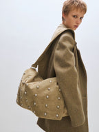 Large Studded Shoulder Bag
