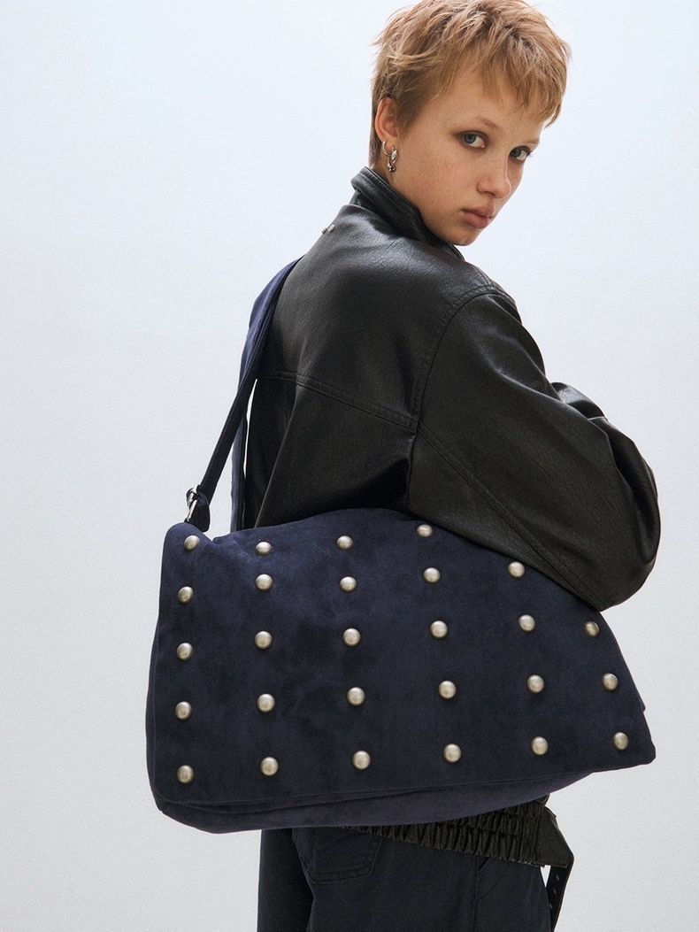 Large Studded Shoulder Bag
