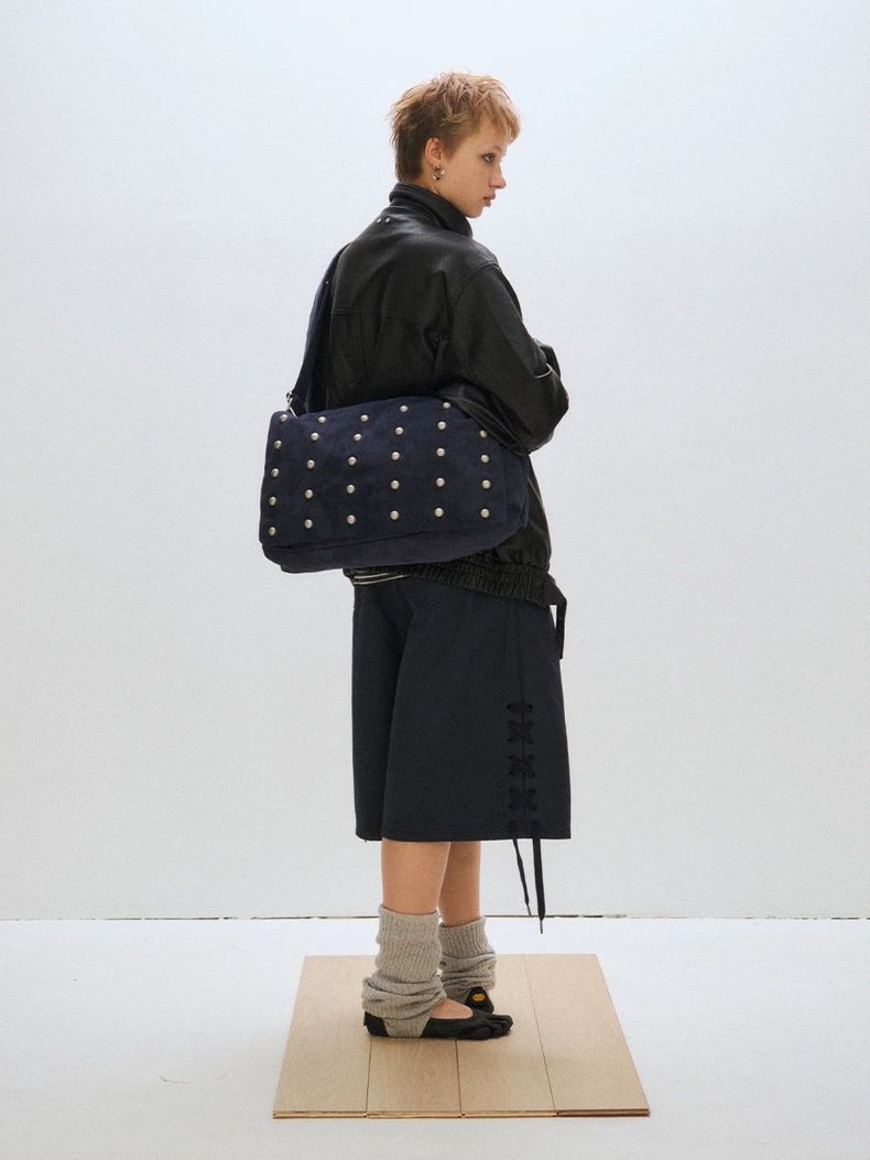 Large Studded Shoulder Bag