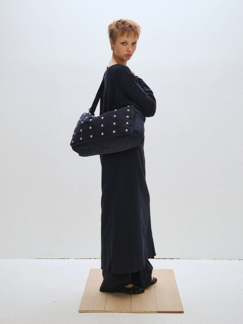 Large Studded Shoulder Bag