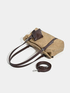 Vintage Faux Suede Hobo Bag