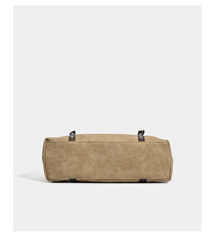 Vintage Faux Suede Hobo Bag