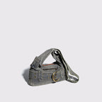 2000s Denim Buckle Shoulder Bag