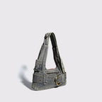 2000s Denim Buckle Shoulder Bag