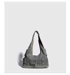 2000s Denim Buckle Shoulder Bag