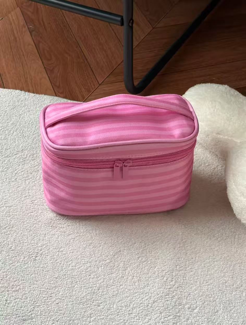 Striped Makeup Bag