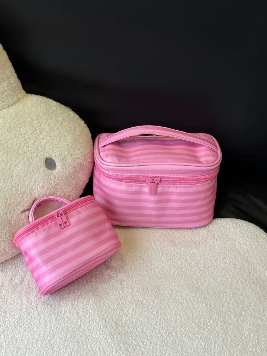 Striped Makeup Bag