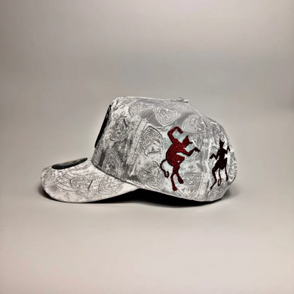 Lucifer v2 White Velvet Snapback