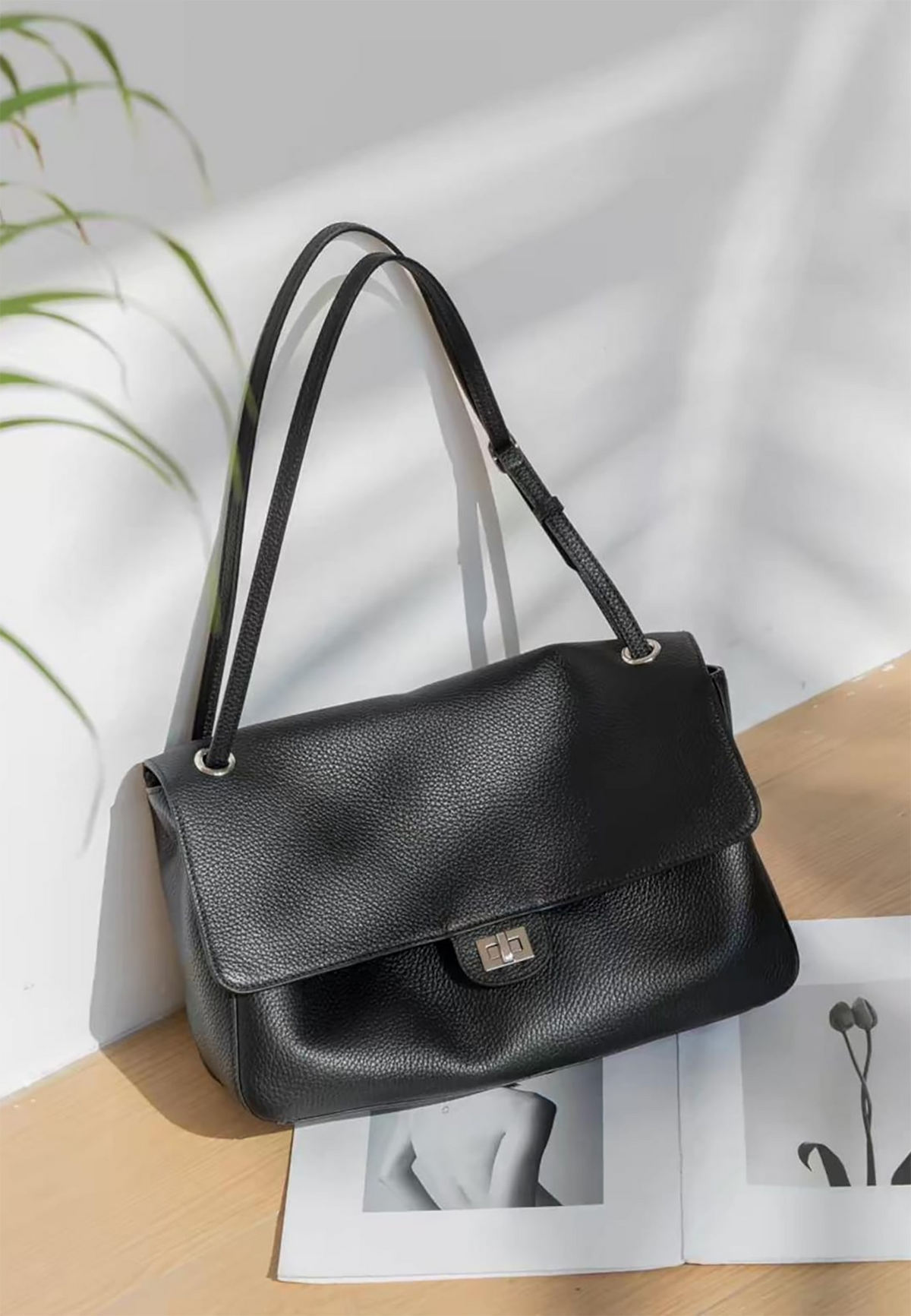 Slouchy Leather Shoulder Bag