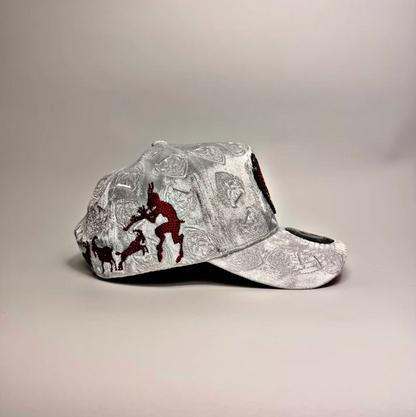 Lucifer v2 White Velvet Snapback