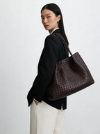 Capri Woven Leather Tote