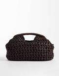 Crochet Straw Frame Clutch Bag