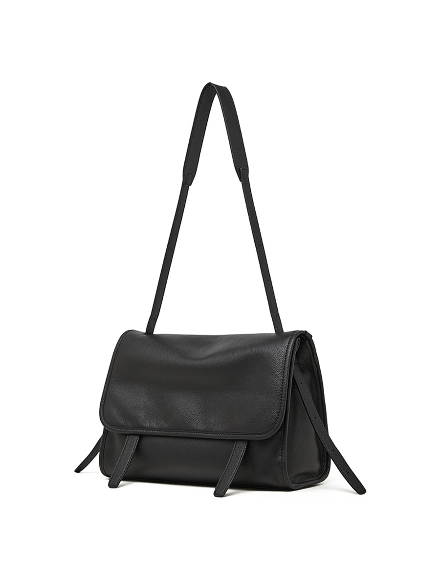 Leather Flap Messenger Bag