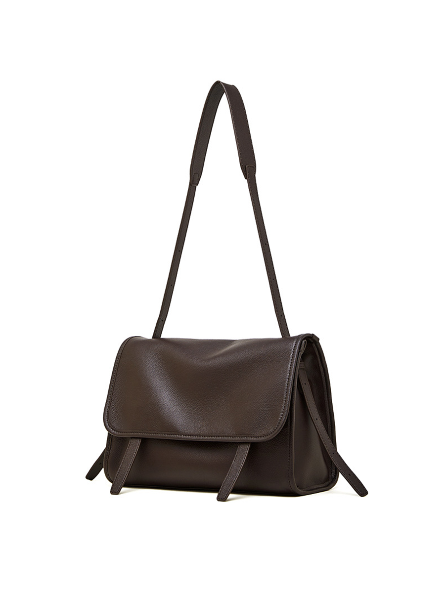 Leather Flap Messenger Bag