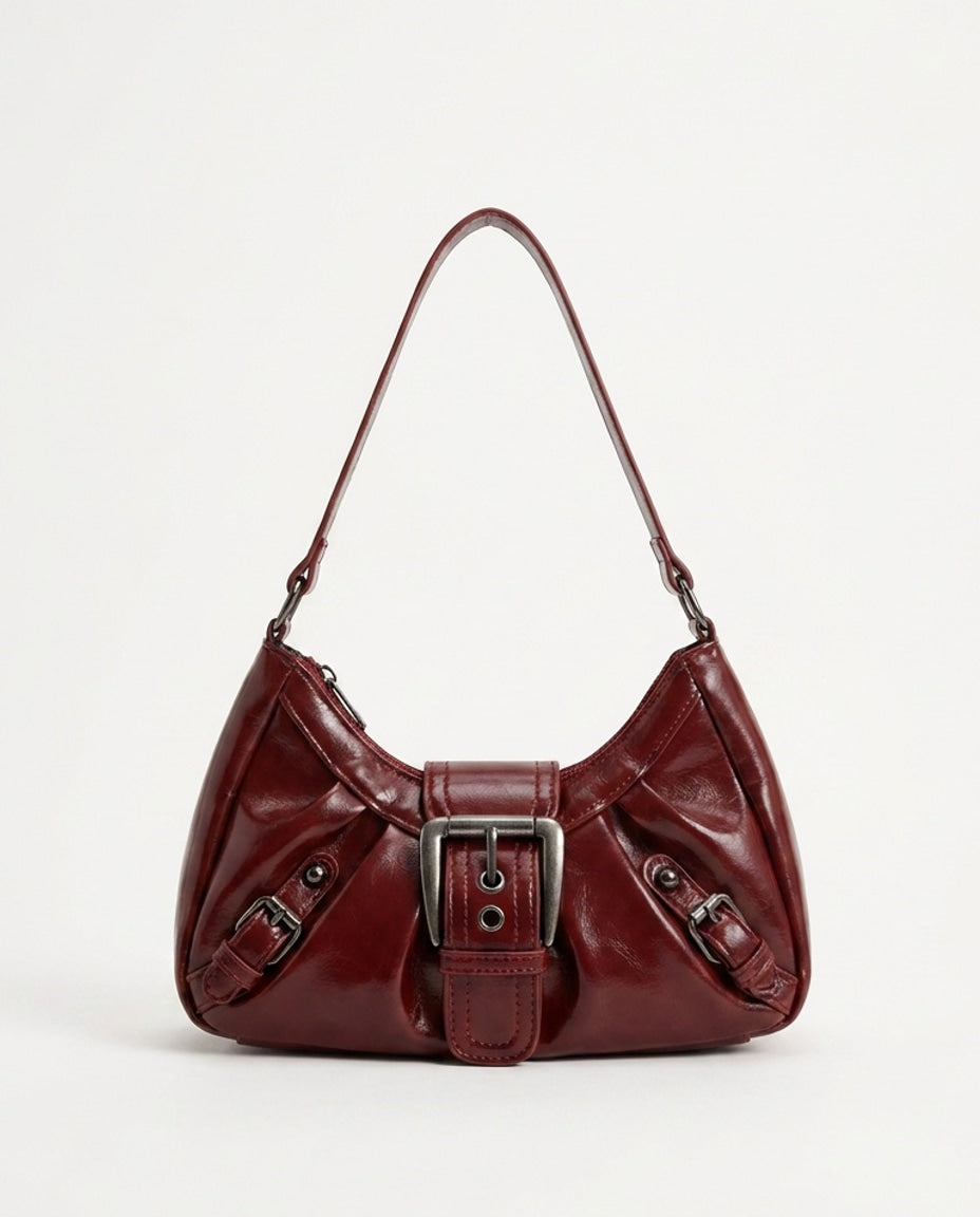 Buckle Detail Shoulder Bag