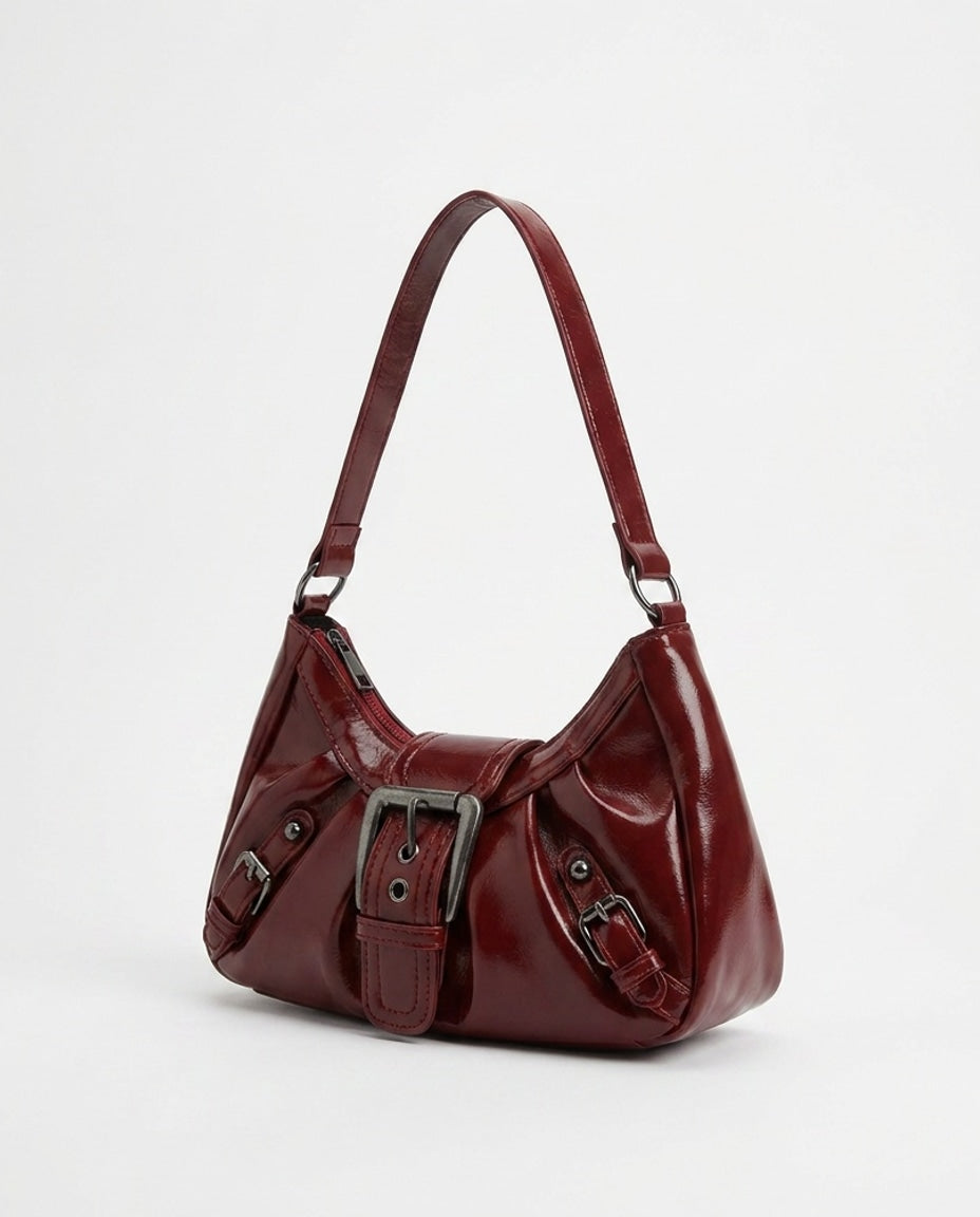 Buckle Detail Shoulder Bag