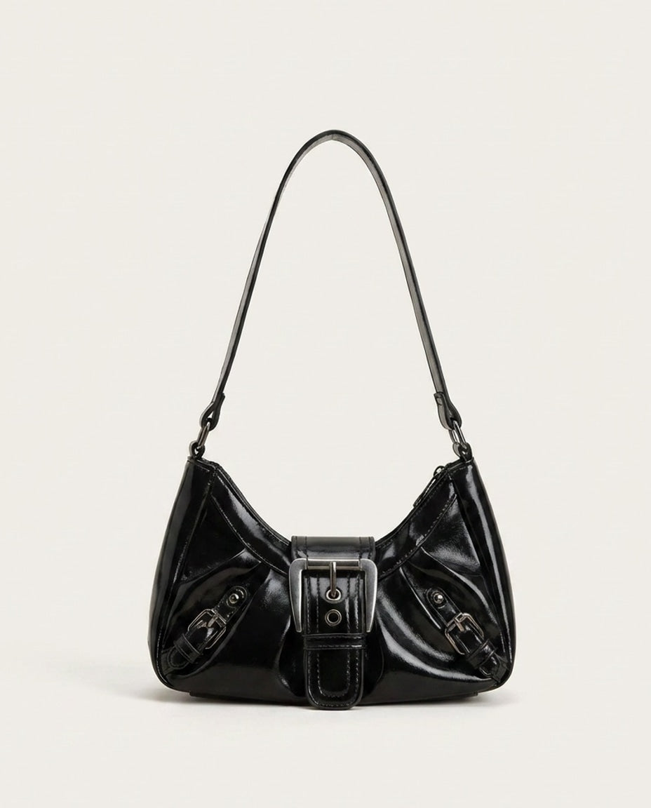 Buckle Detail Shoulder Bag