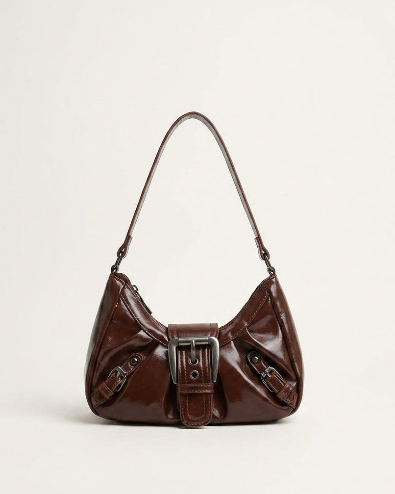 Buckle Detail Shoulder Bag
