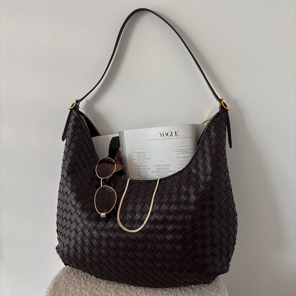 Hailey Woven Shoulder Bag