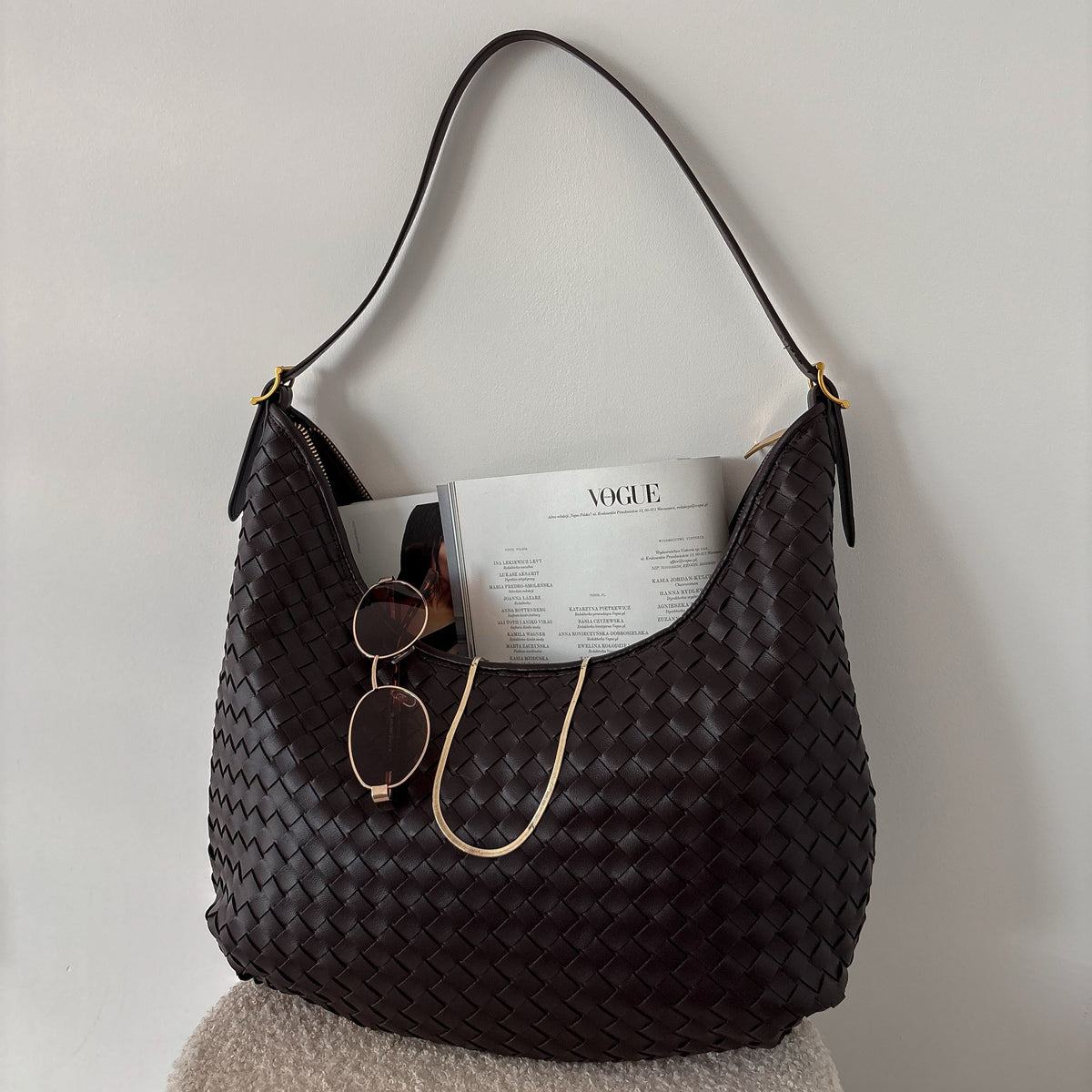 Hailey Woven Shoulder Bag