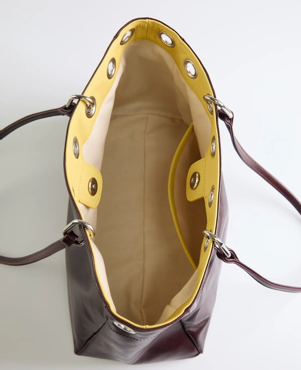 Minimalist Metal Eyelet Shoulder Bag