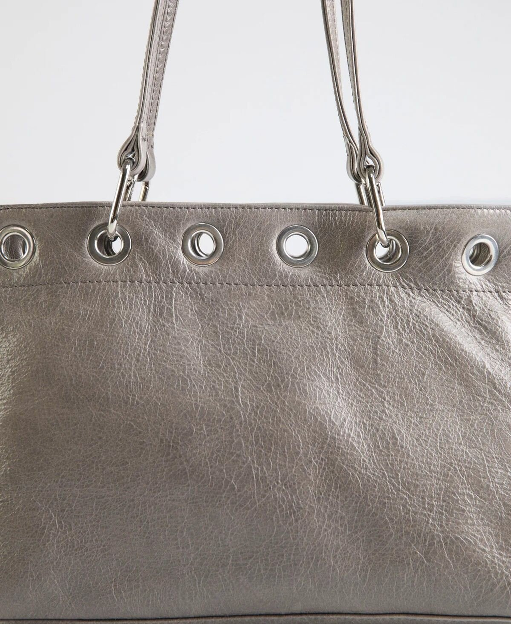 Minimalist Metal Eyelet Shoulder Bag