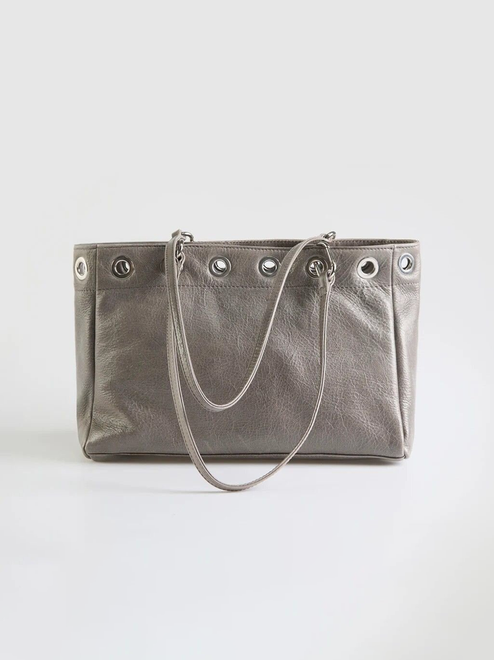 Minimalist Metal Eyelet Shoulder Bag