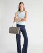 Minimalist Metal Eyelet Shoulder Bag