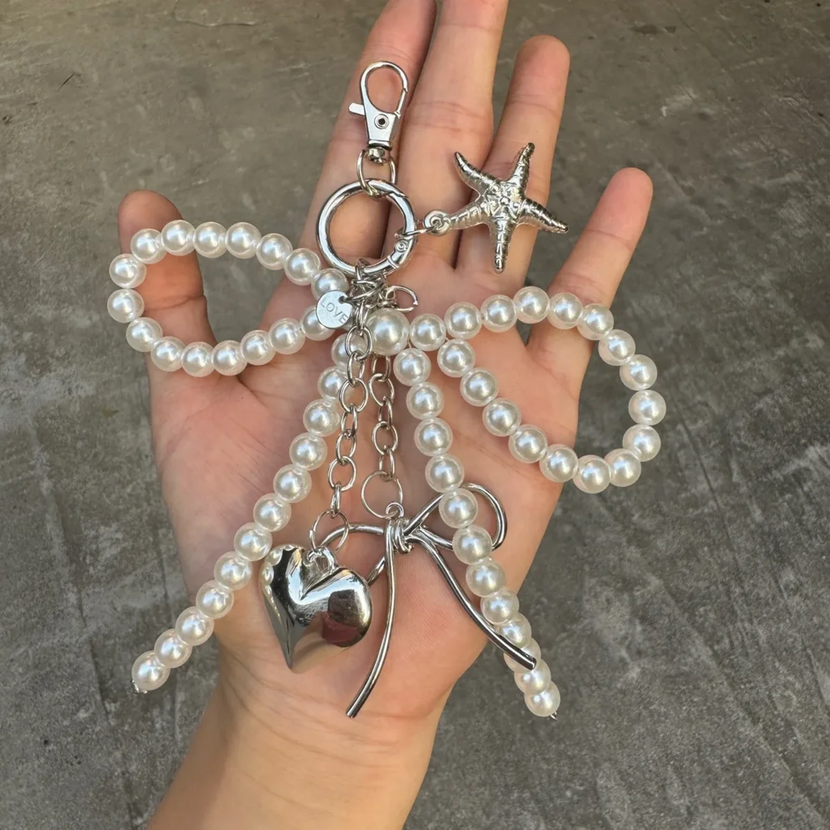 Pearl Bow Charm