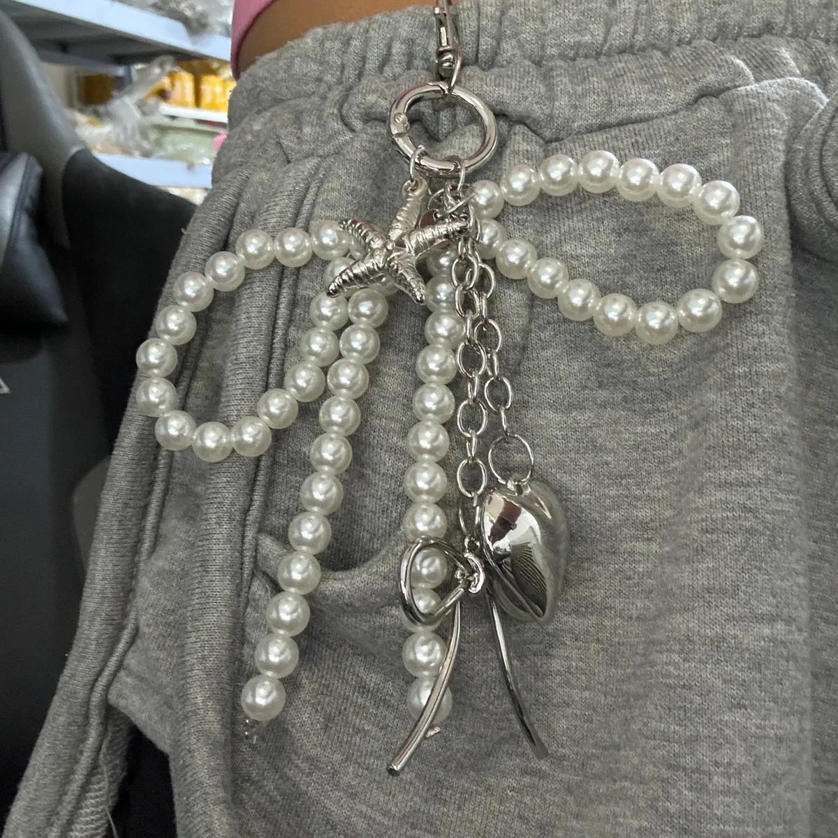 Pearl Bow Charm