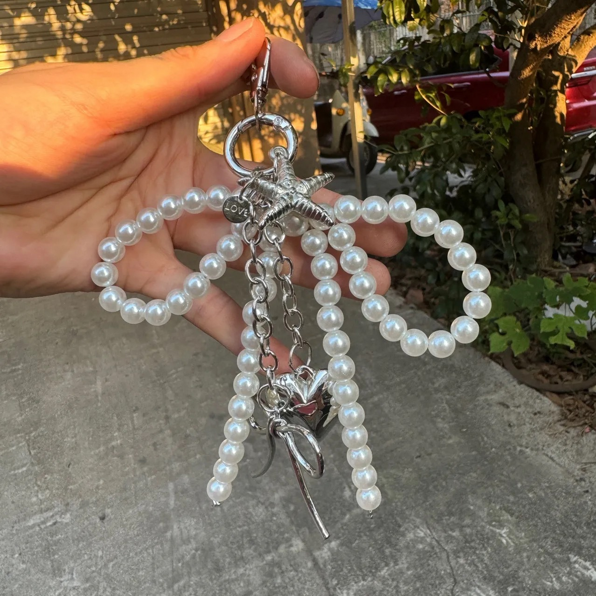 Pearl Bow Charm