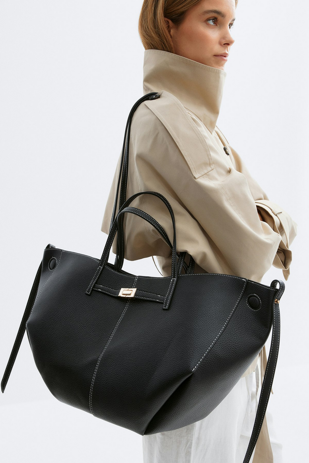 Detail Strap Tote Bag