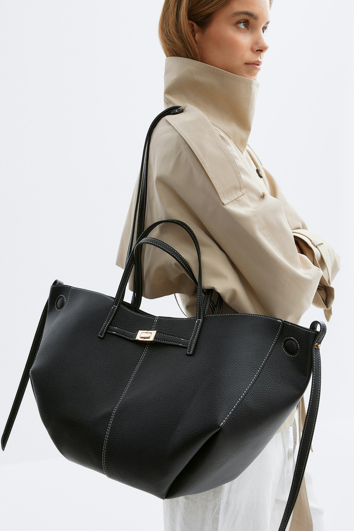 Detail Strap Tote Bag