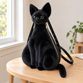 Black Sphinx Cat Sculpted Backpack