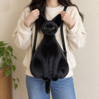 Black Sphinx Cat Sculpted Backpack
