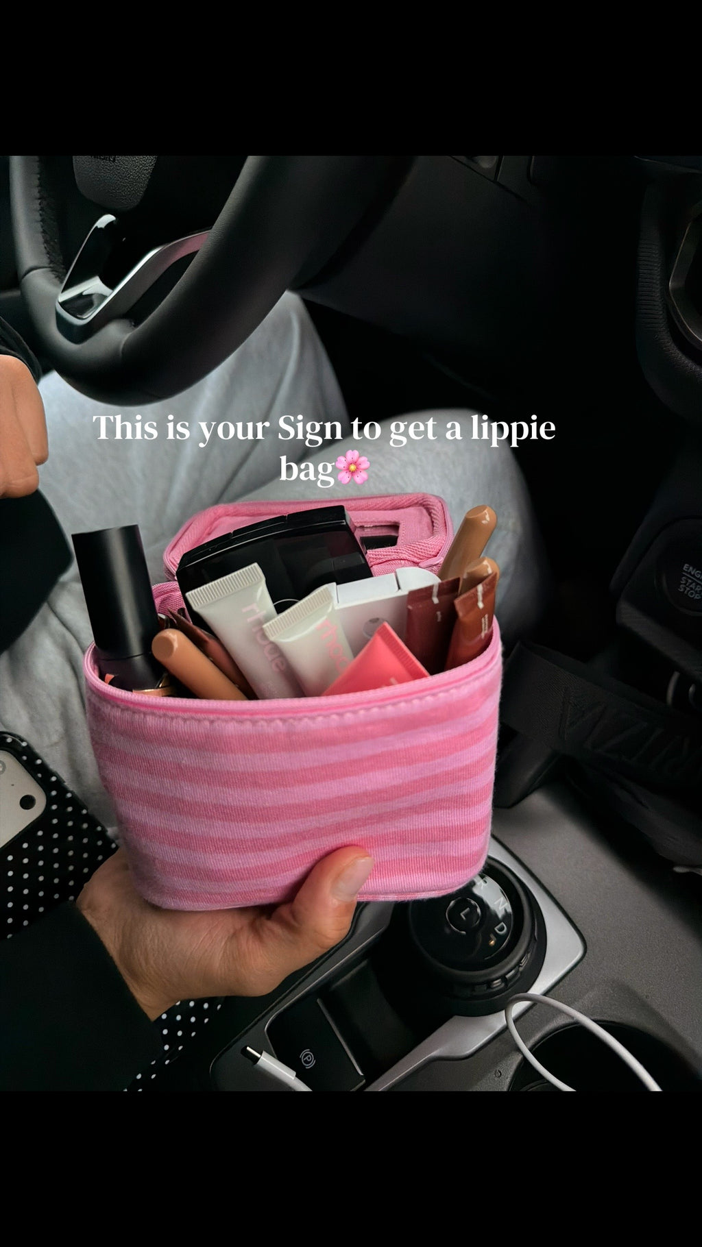 Striped Makeup Bag